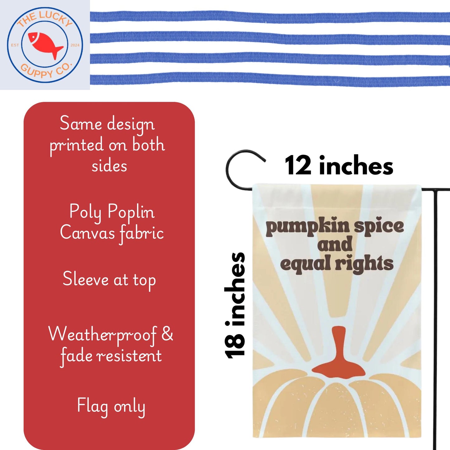 pumpkin spice and equal rights yard sign, smash the patriarchy, mini garden flag equality, fight fascism house flag, inclusion is elemental