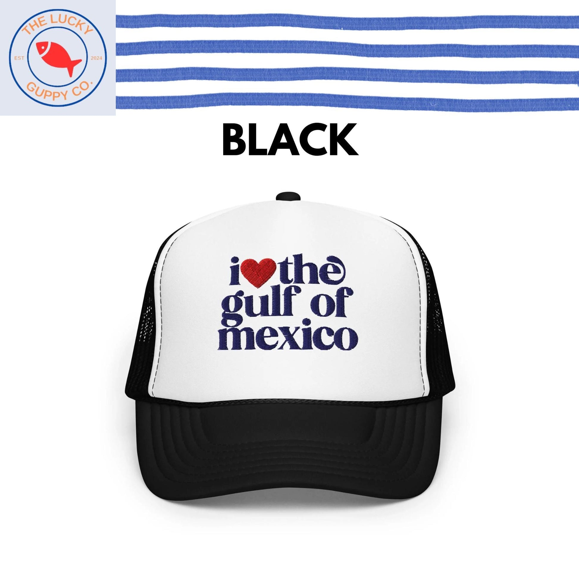 I love the Gulf of Mexico trucker hat, proud democrat hat, anti trump hat, you're in a cult, is he dead yet, FDT hat, I dissent ball cap