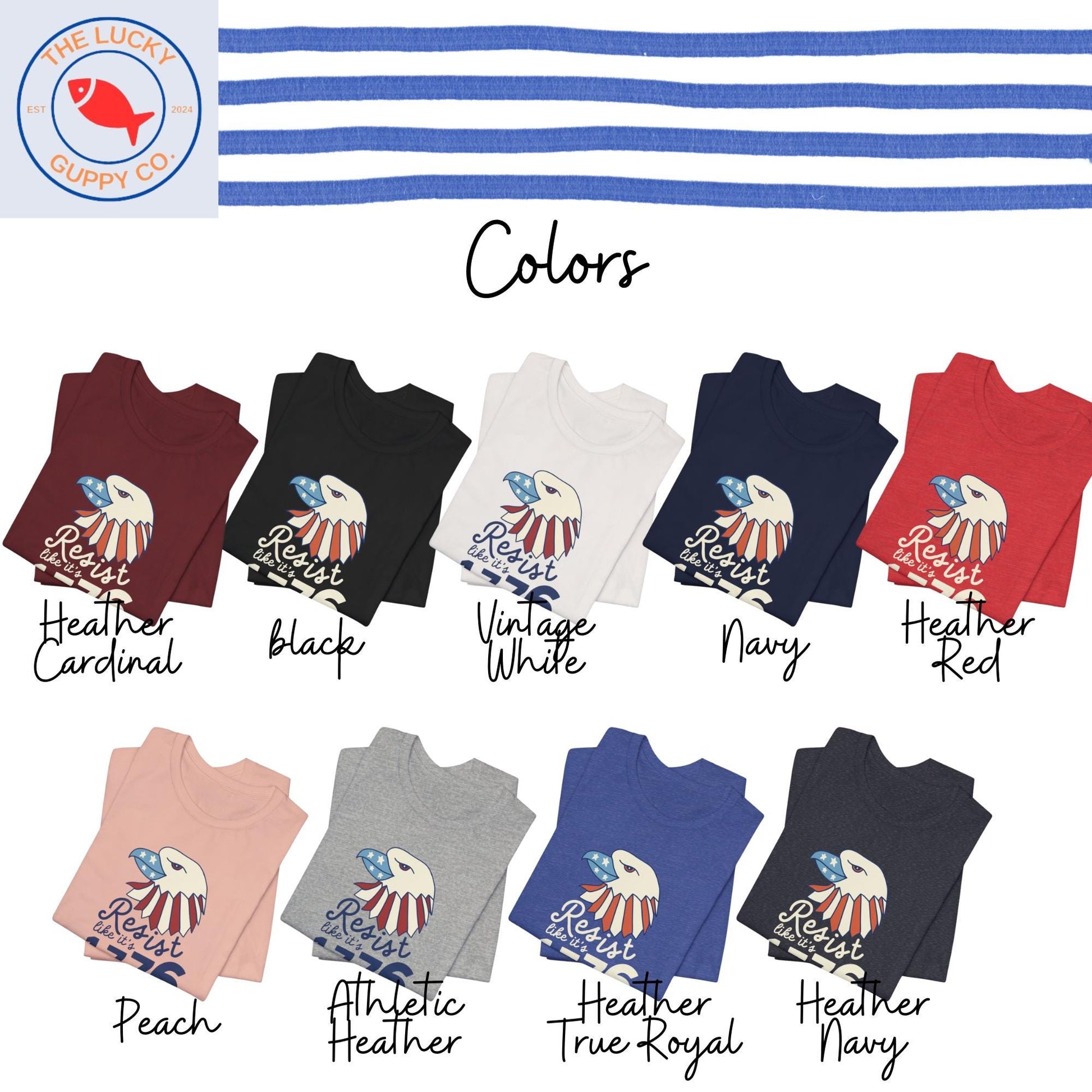 Resist Like It's 1776 Fourth of July Unisex Tee, Pro USA Anti Trump, Stars Stripes and Reproductive Rights, Progressive Fourth of July Shirt