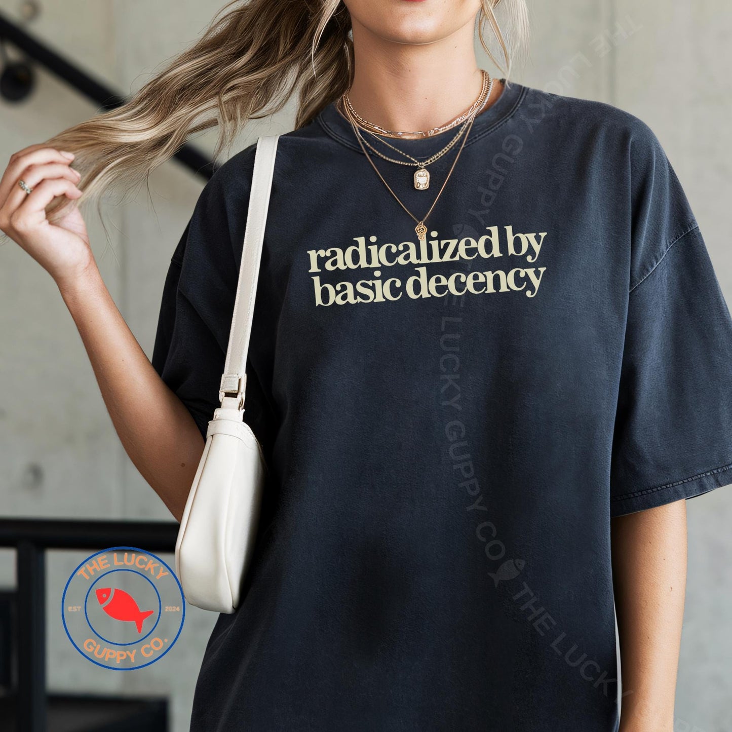 Radicalized by Basic Decency Minimalist TShirt, Make Empathy Great Again, Caring About other People is not Political, Be a Kind Human Shirt