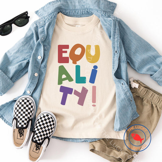 Equality Block Rainbow Youth T-Shirt, Defend Equality Shirt, Liberal Youth Clothes, Future Mrs President, Raised to Love You, Love is Love