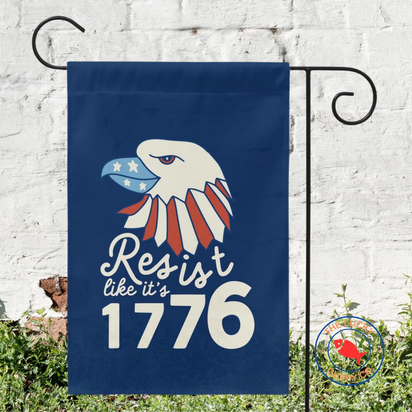 resist like it's 1776 independence day flag, progressive Fourth of July, stars stripes and human rights, with liberty and justice for all
