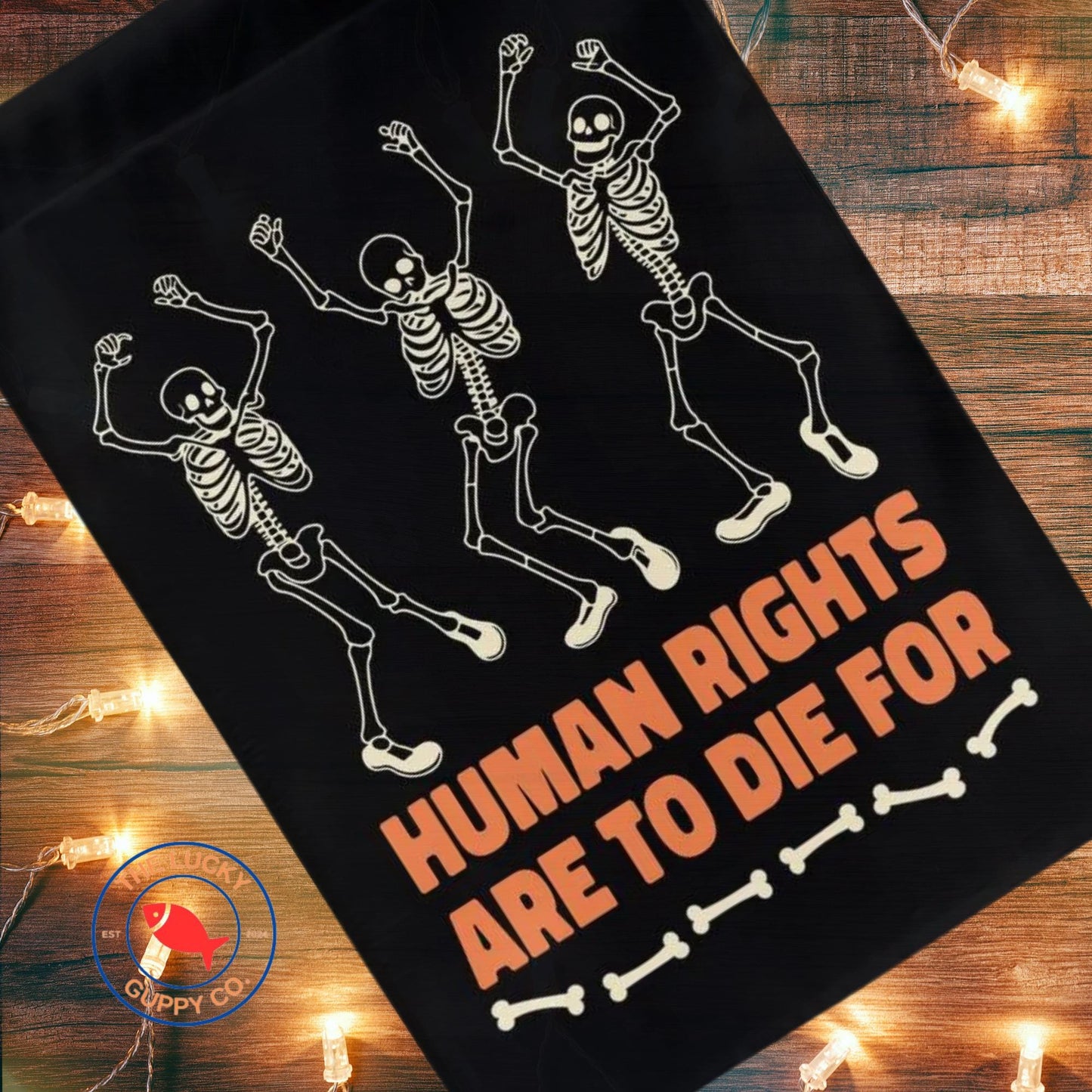 Human Rights are to Die For Liberal Halloween Flag, Fall of the Patriarchy is My Favorite Season, Spooky Liberal Feminist Witch, Fall Decor