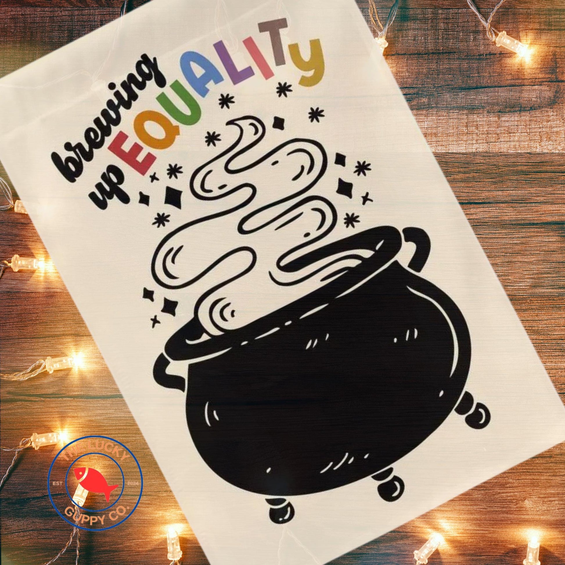 Brewing up Equality Liberal Halloween Flag, Defend Equality Yard Sign, Hex the Patriarchy, Pumpkin Spice and Equal Rights, Protect The Dolls