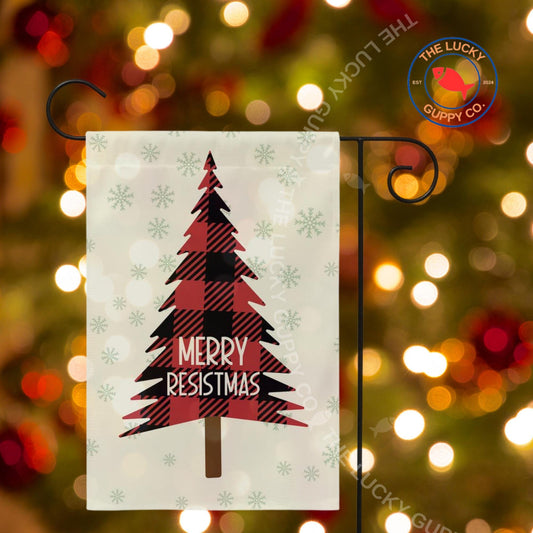 Merry Resistmas Christmas Tree Flag, All I Want for Christmas is Democracy, Holiday Lights Equal Rights, Jesus was a liberal immigrant Sign