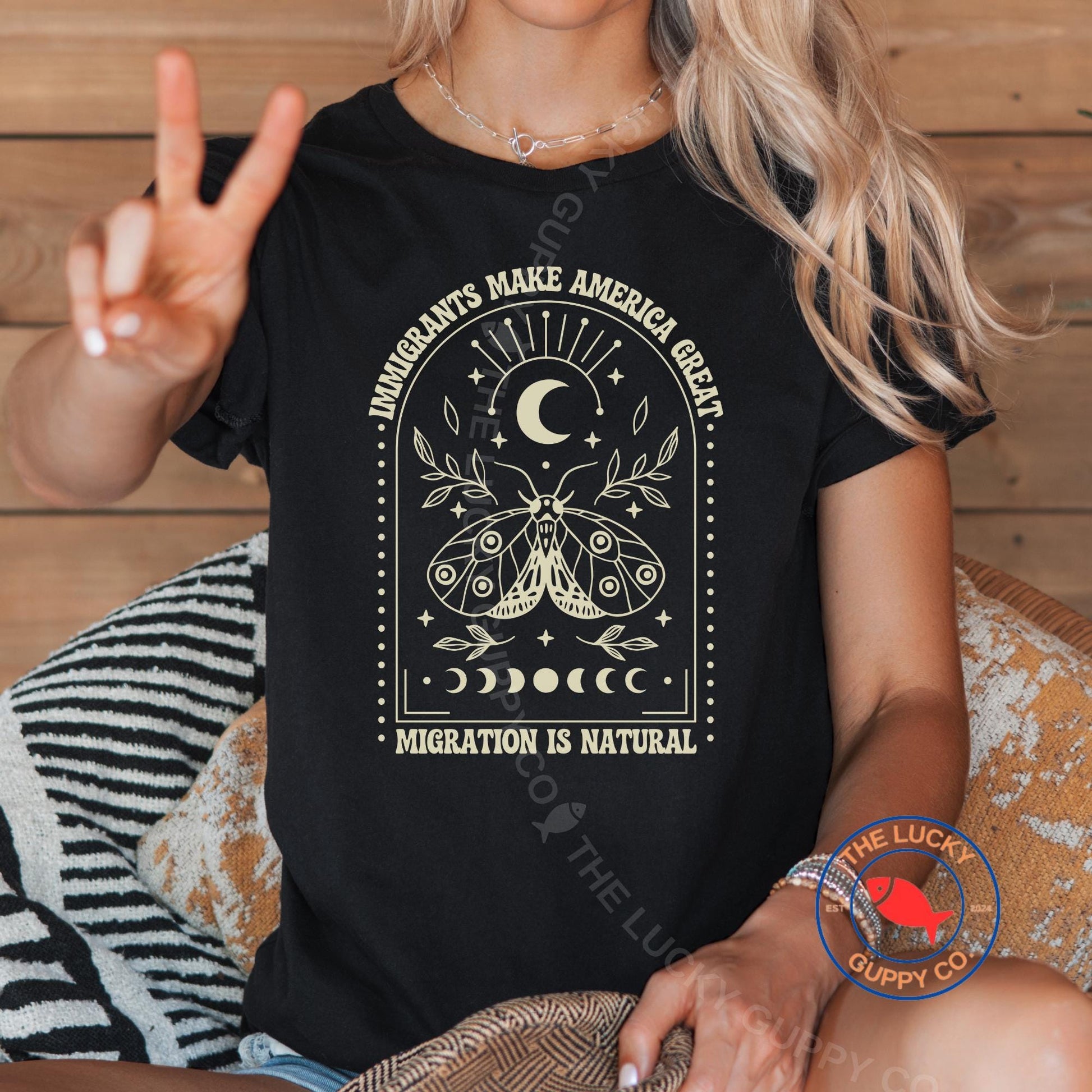 Immigrants Make America Great Unisex TShirt, Abolish ICE Shirt, Due Process is Law, Big Fan of Human Rights, No Human is Illegal Boho Shirt