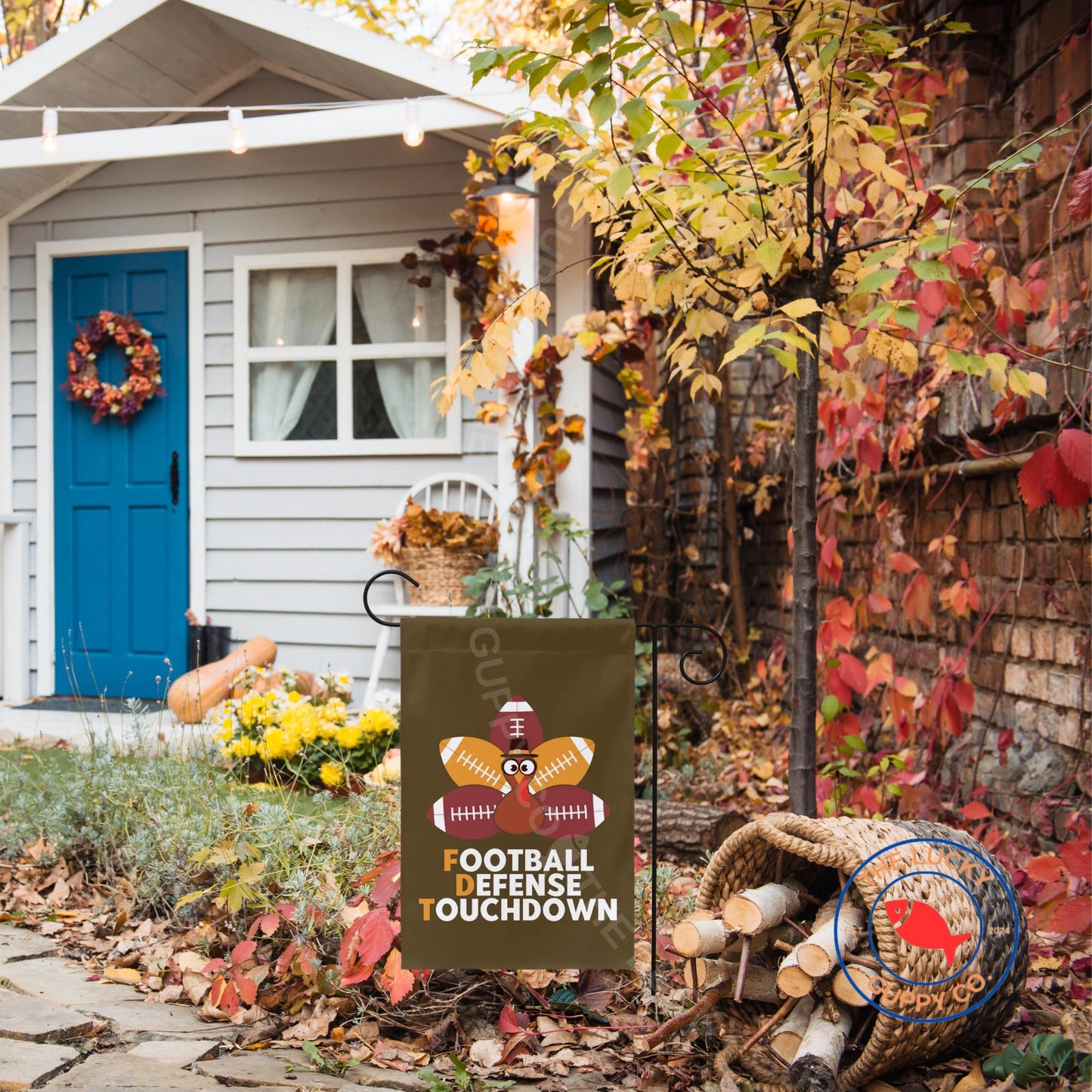 Subtle FDT Fall Football Garden Flag, Liberal Thanksgiving Flag, Freedom Democracy Truth, Pumpkin Spice Abolish ICE, Smash the Patriarchy