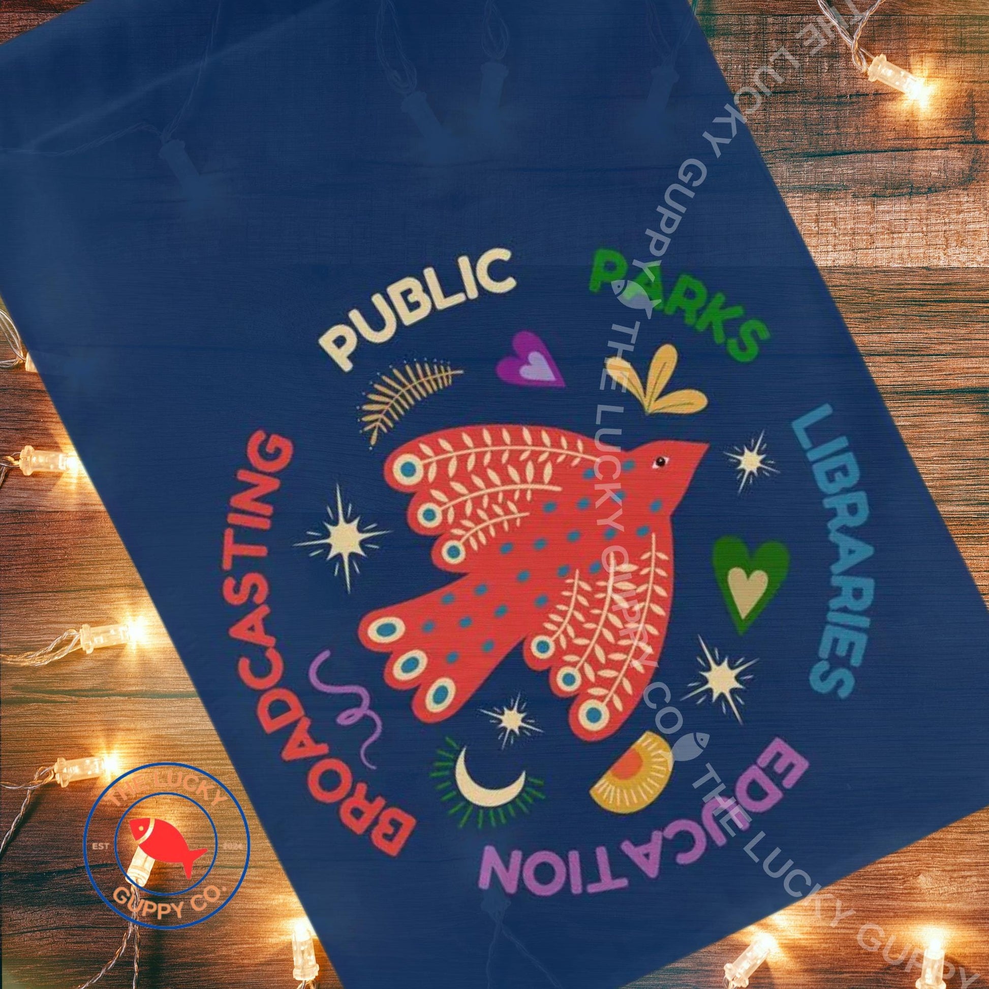 Public Parks Education Libraries Broadcasting Garden Flag, Public Radio Nerd, Support Public Libraries, Ban Guns Not Ignorance, Subtle FDT