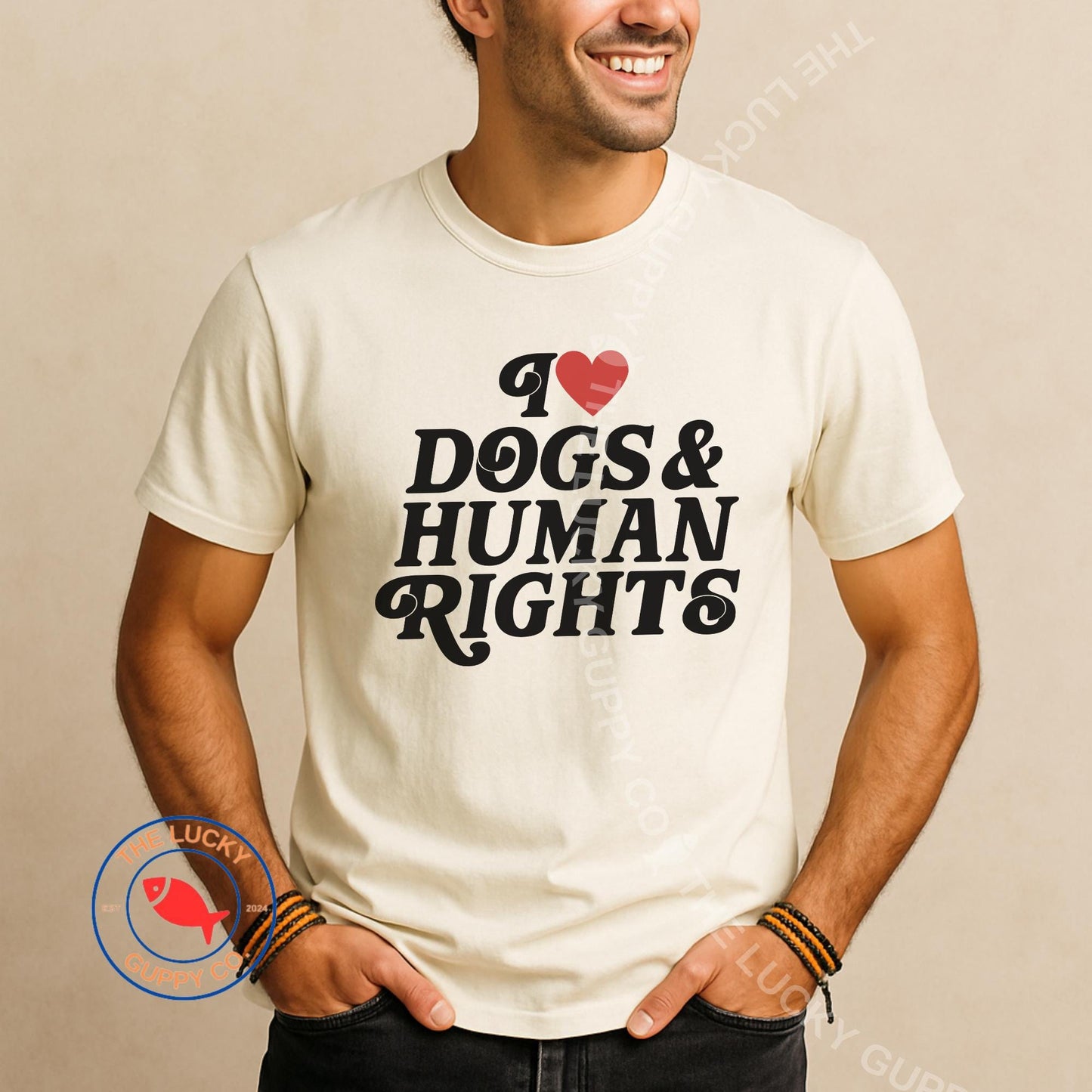 I Love Dogs and Human Rights Unisex Sweatshirt, Big Fan of Human Rights, Deport the Racists, Social Justice Shirt, Anti Trump AF T-Shirt