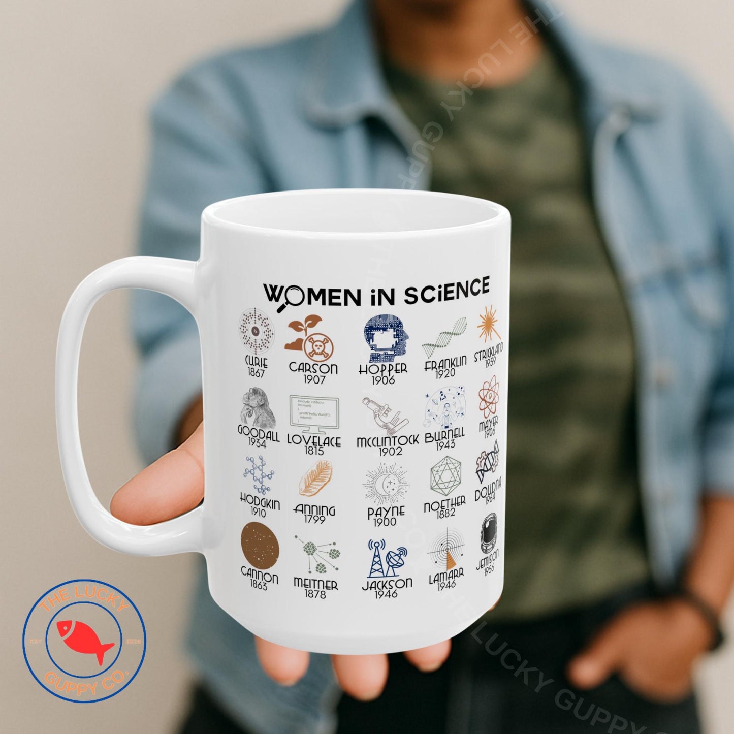 Women In Science Ceramic Mug | Pro Science Gift| | Steminist Coffee Mug | Stand up for Science Sign | Science Doesn't Care What You Believe