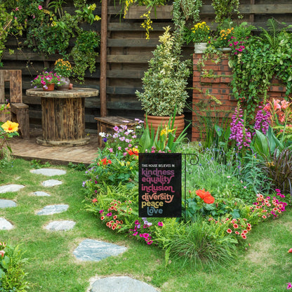 In This House We Believe in Kindness Equality Inclusion Diversity Peace Love Flag