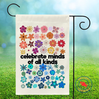 Celebrate Minds of All Kinds White Rainbow Flag