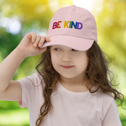 Be Kind Embroidered Rainbow Youth Hat
