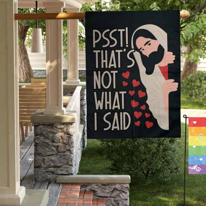 Pssst That's Not What I Said Liberal Jesus Flag