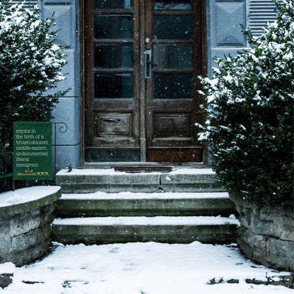Rejoice in the Birth of a Brown-Skinned Immigrant Flag (Green)