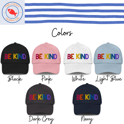 Be Kind Embroidered Rainbow Youth Hat