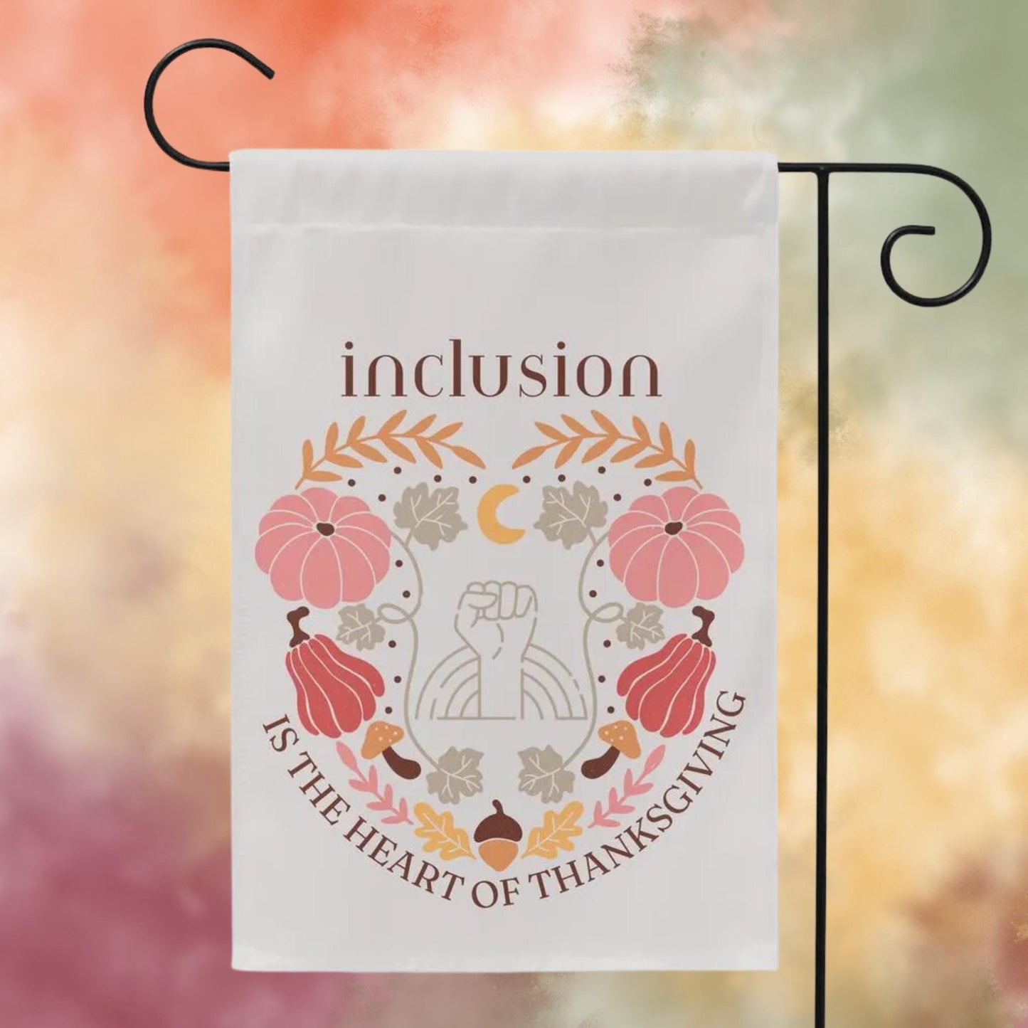 Inclusion Equality Thanksgiving house flag, defend equality, happy thanksgiving flag, thanksgiving flag pendent, spooky nights equal rights