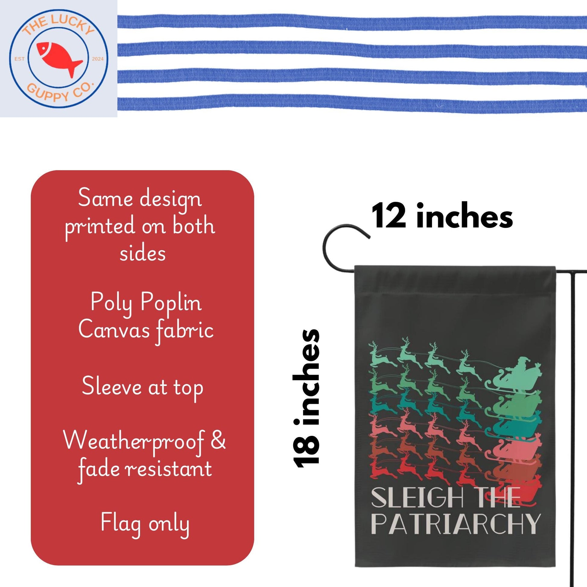 Sleigh the patriarchy skeleton rad garden flag, unapologetic democrat yard sign, girls just want fundamental rights, equal rights amend