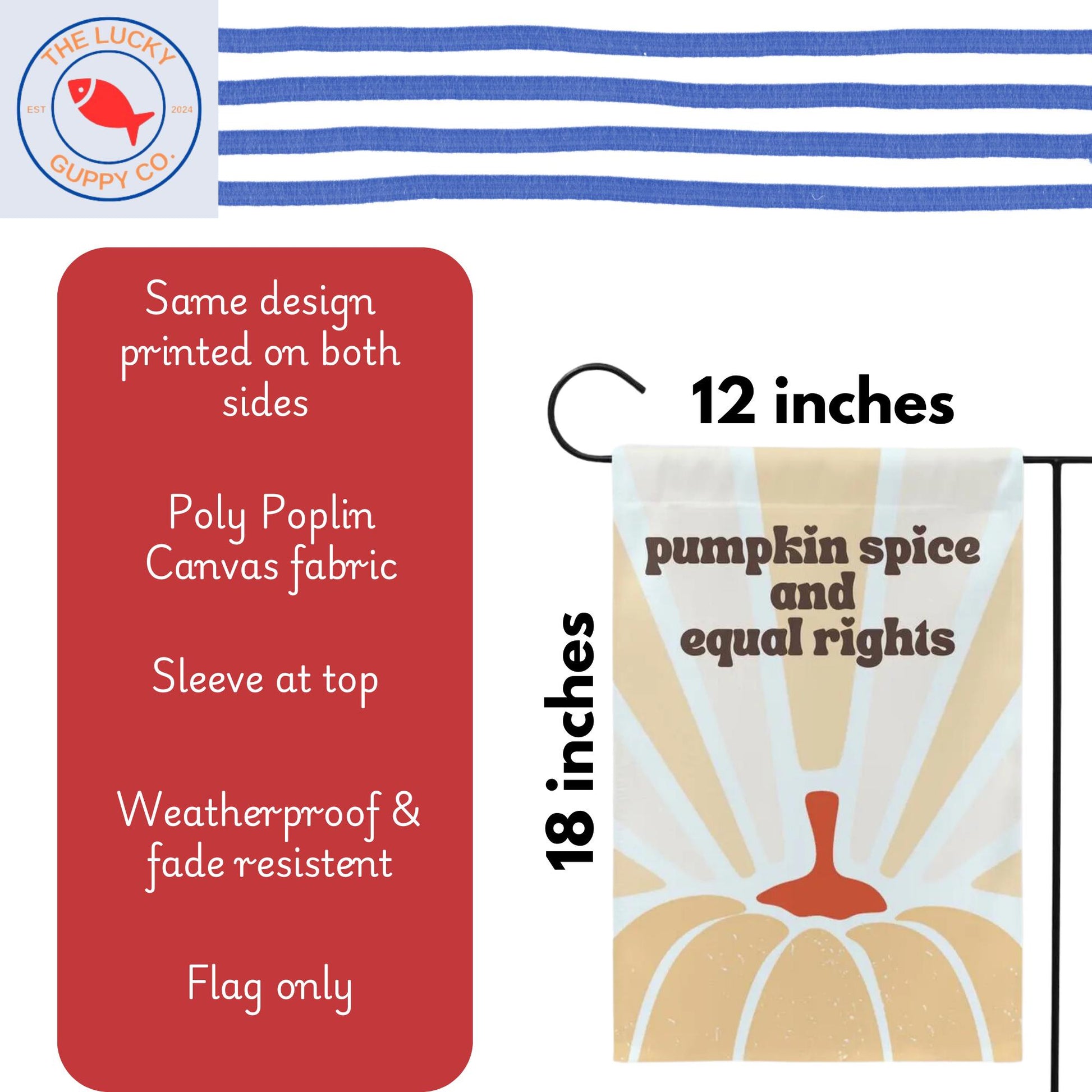 pumpkin spice and equal rights yard sign, smash the patriarchy, mini garden flag equality, fight fascism house flag, inclusion is elemental