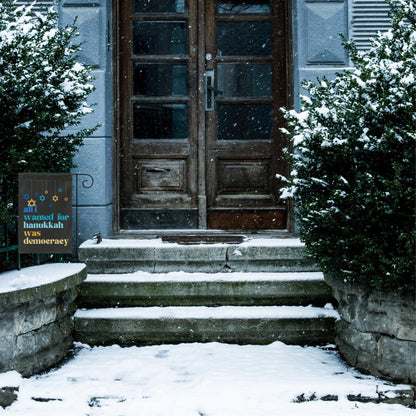 all I wanted for hanukkah was democracy mini equality garden flag, eight nights equal rights, liberal jewish gift, democracy in america