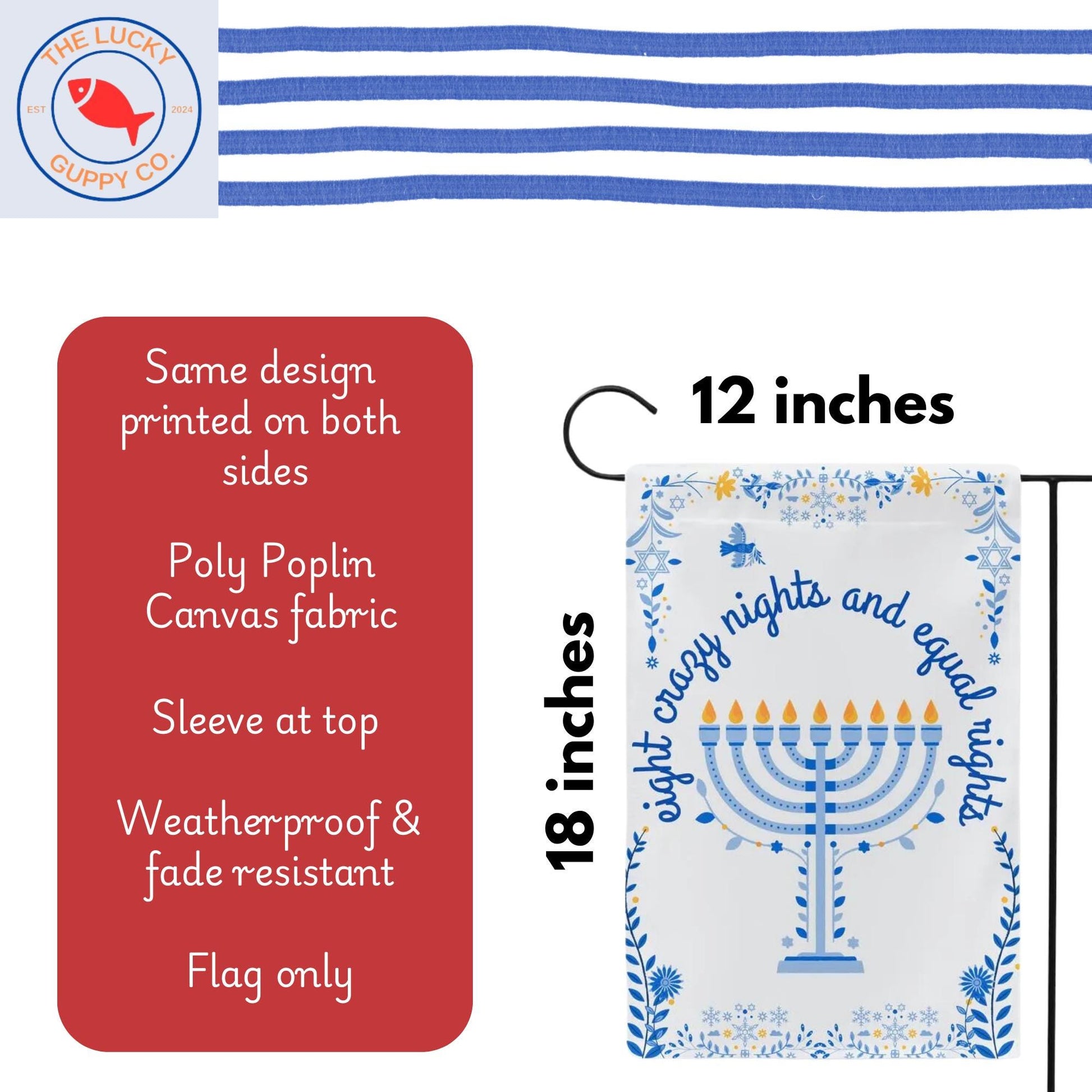 eight crazy nights equal rights garden flag, Hanukkah banner, floral flag Chanukah, defend equality banner sign, inclusion is elemental