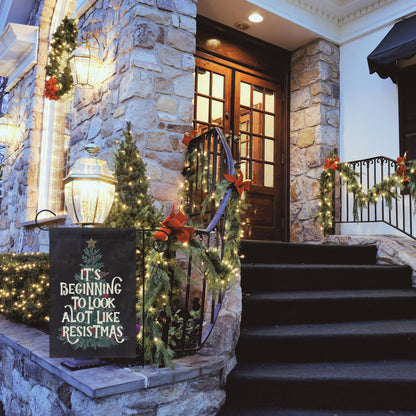 merry resistmas retro defend equality garden flag, all I want for christmas is democracy, anti trump af yard sign, unapologetic democrat