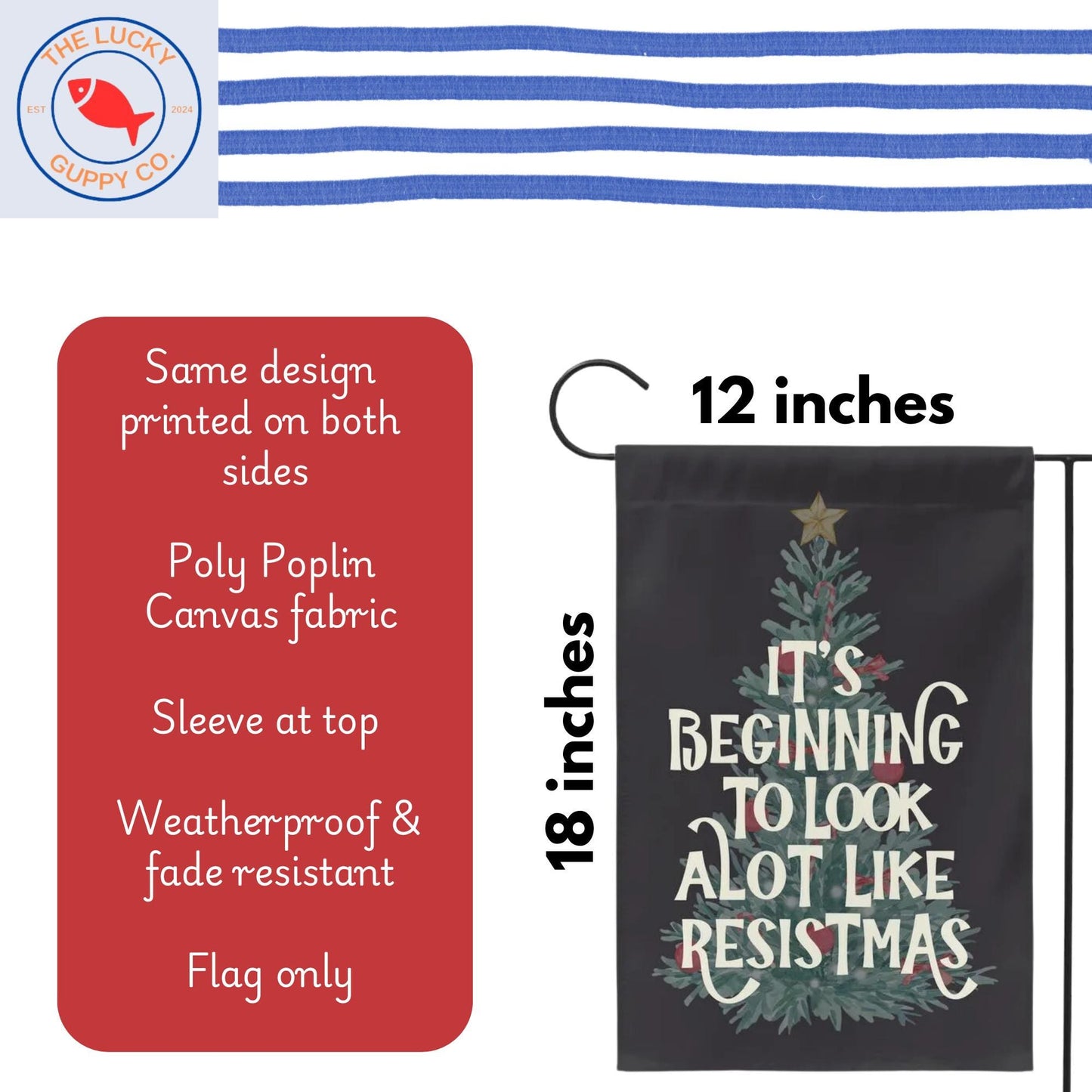 merry resistmas retro defend equality garden flag, all I want for christmas is democracy, anti trump af yard sign, unapologetic democrat