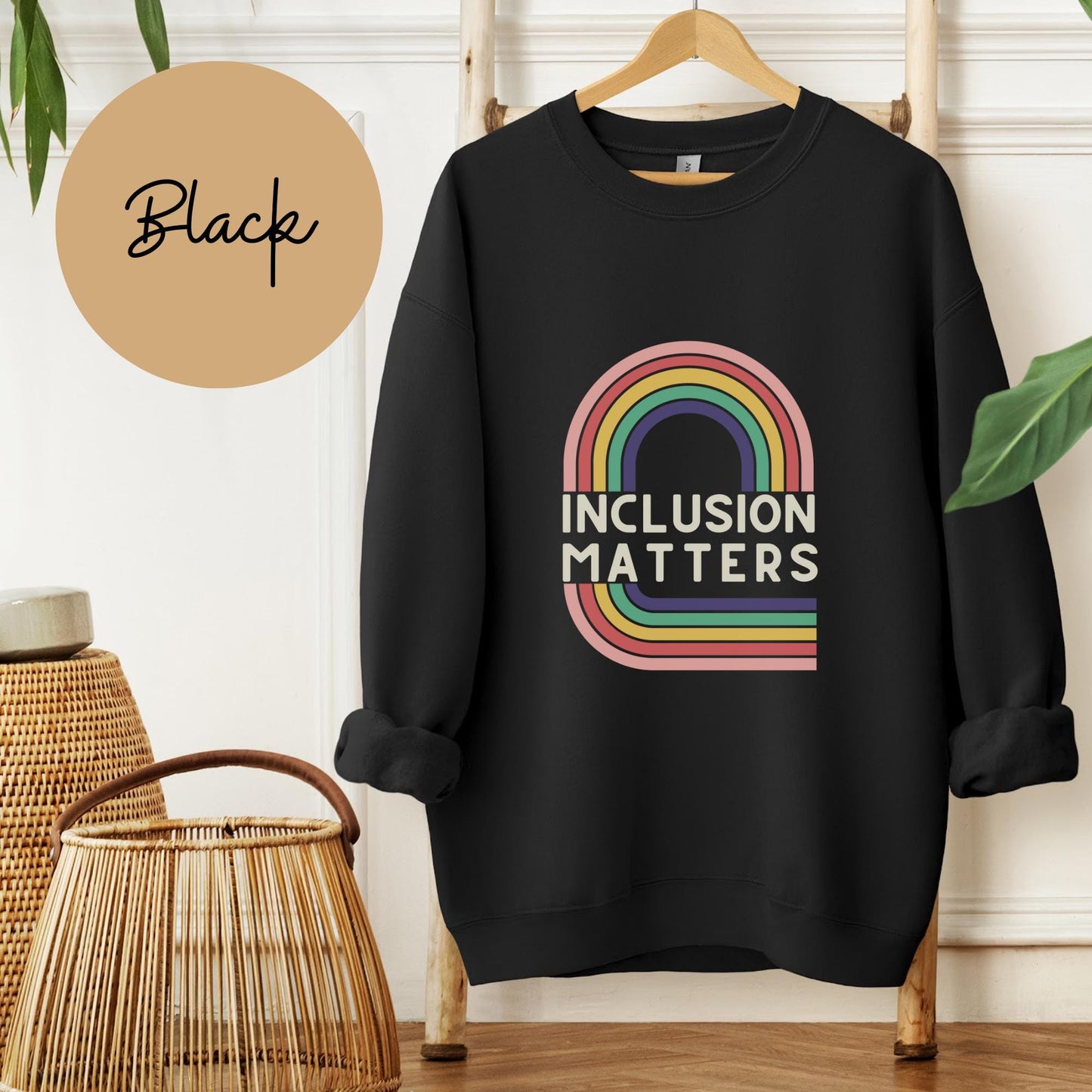 inclusion matters womens sweatshirt, defend equality for all people, guys gays theys,inclusion is elemental, equality hurts no one retro
