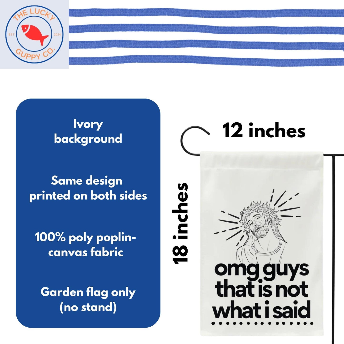 omg guys that's not what I said liberal Jesus garden flag, liberal christian gift, progressive christian yard sign, defend equality flag