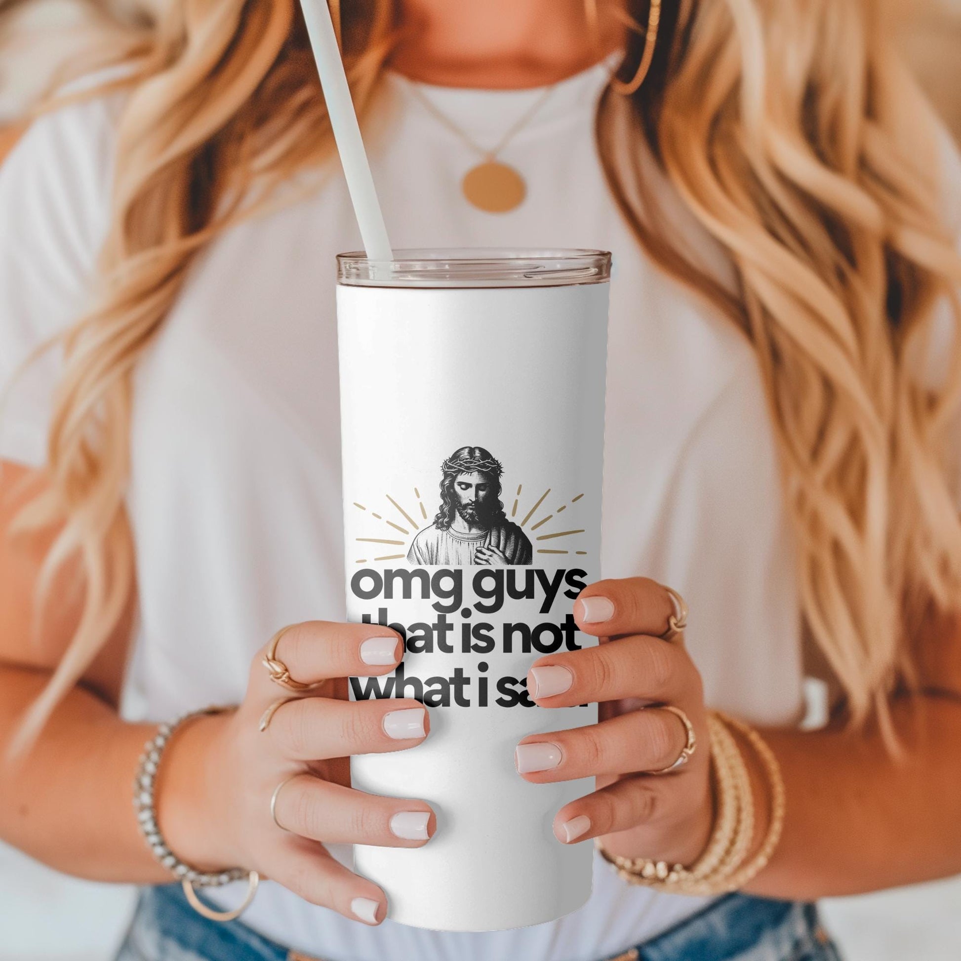 omg guys that is not what I said stainless steel tumbler, progressive christian mug, liberal christian birthday gift, Jesus was a liberal