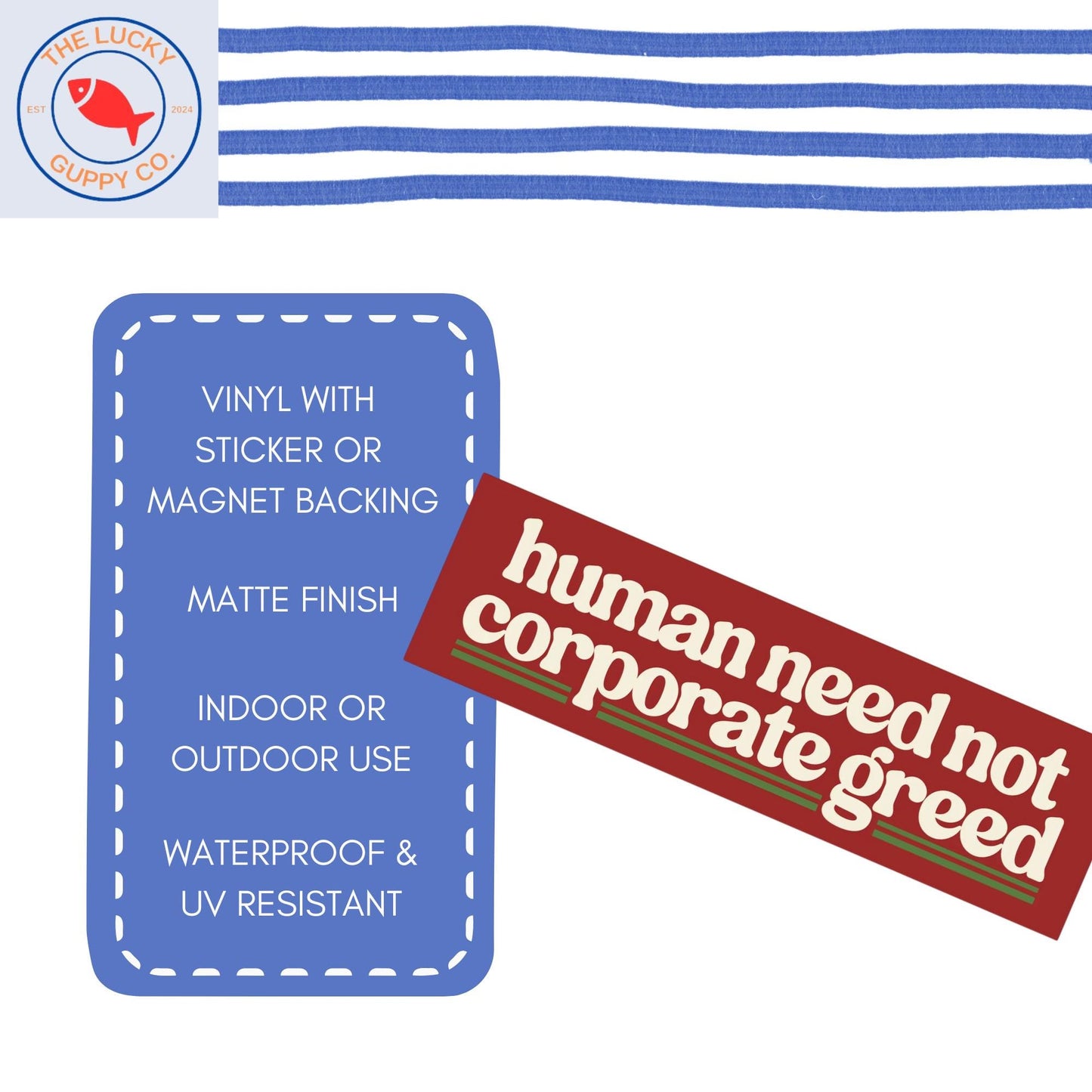 human need not corporate greed bumper sticker, coexist car magnet, tax the rich sign, billionaires are bad people, deport elon, eat the rich