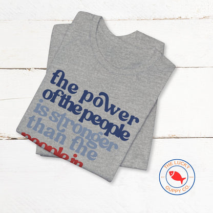 the power of the people is stronger, defend democracy crewneck, anti trump shirt, Gulf of Mexico shirt, save our national parks, FDT shirt