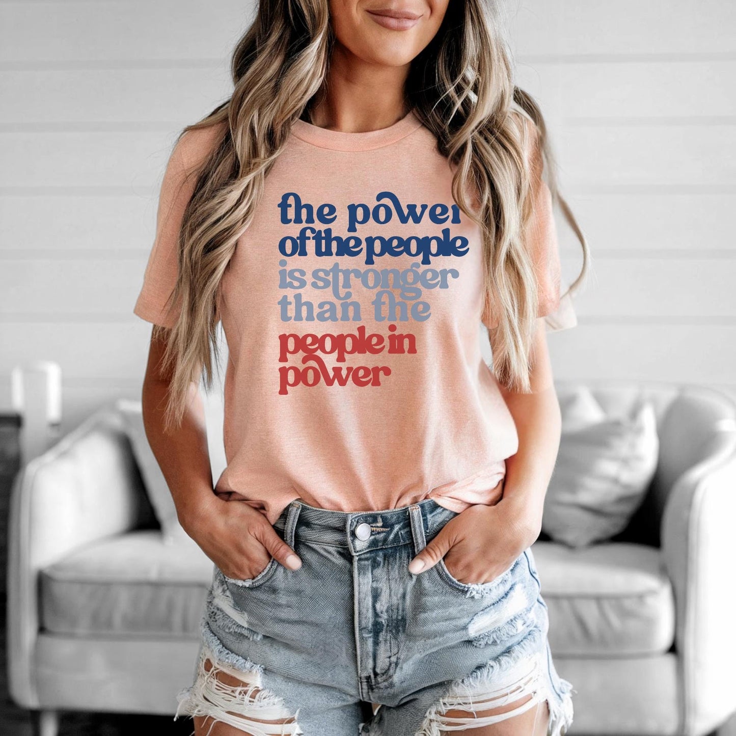 the power of the people is stronger, defend democracy crewneck, anti trump shirt, Gulf of Mexico shirt, save our national parks, FDT shirt