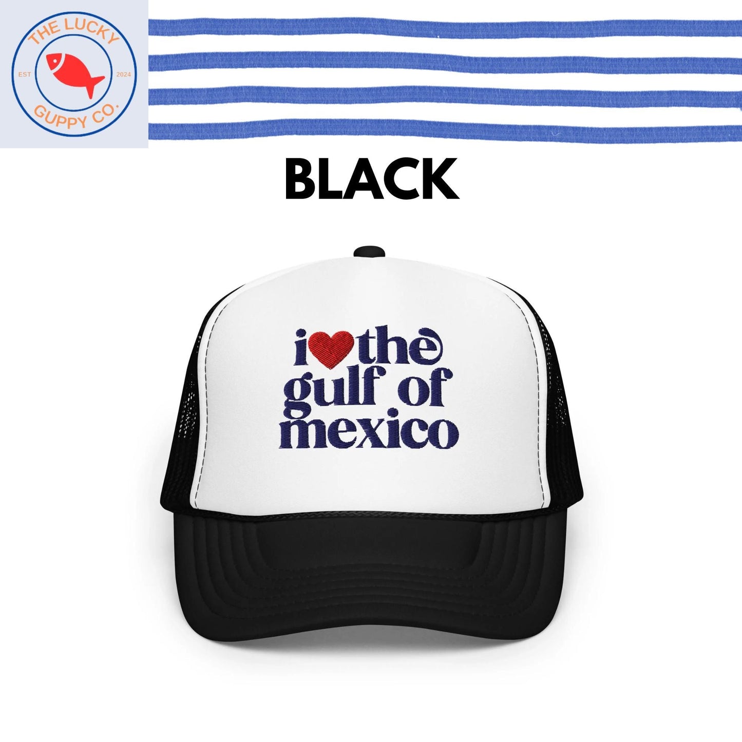 I love the Gulf of Mexico trucker hat, proud democrat hat, anti trump hat, you're in a cult, is he dead yet, FDT hat, I dissent ball cap