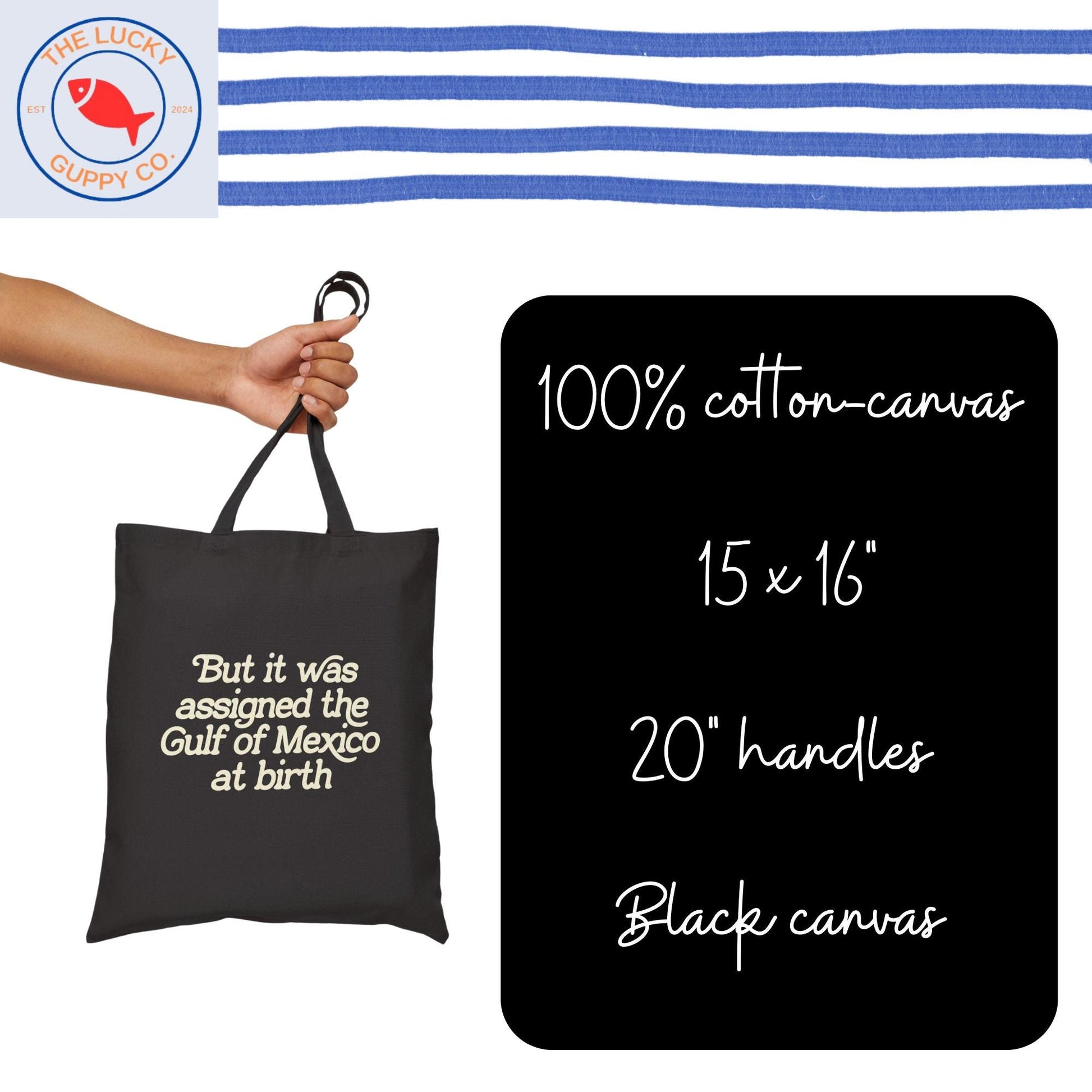 assigned the Gulf of Mexico at birth black canvas tote bag, defend equality, support trans kids, liberal tote bag, pro america anti trump