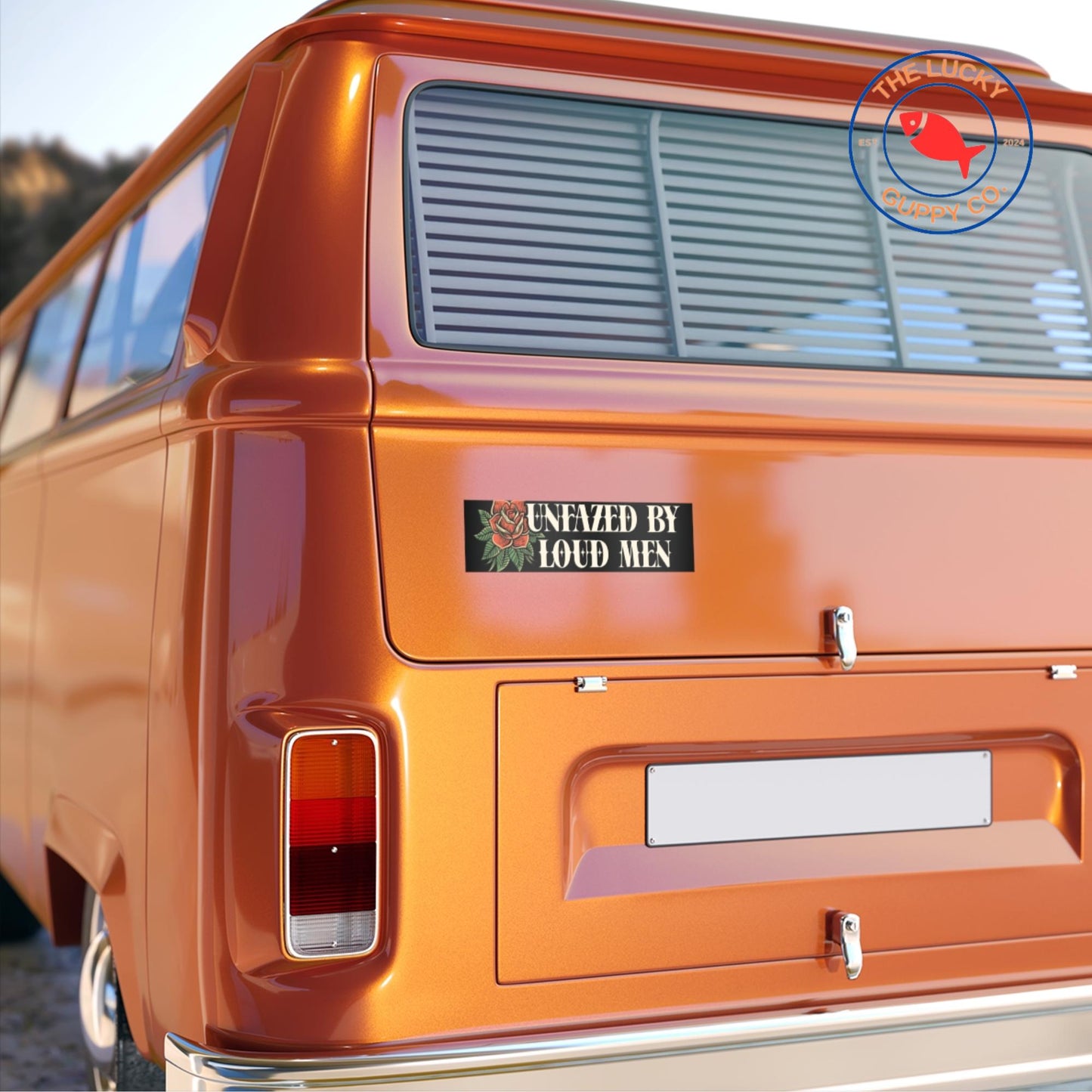 unfazed by loud men liberal bumper sticker, feminist bumper sticker, pro choice sign, subtle anti trump car decal, power of the people sign