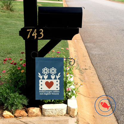 Build Longer Tables Not Higher Fences Flag, One Human Family, No Human Is Illegal, Pro DEI Yard Sign, Keep the Immigrants Deport the Racists