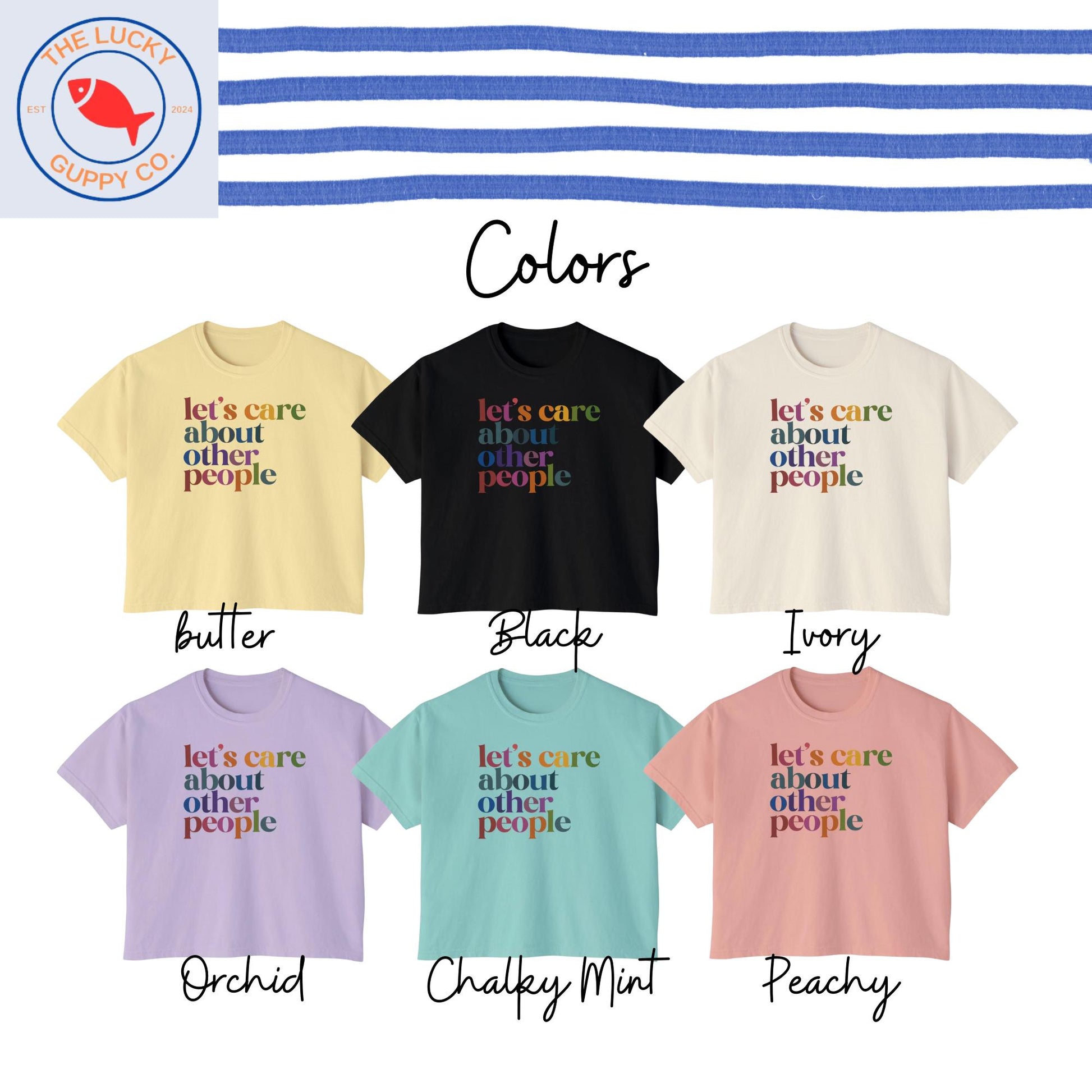 lets care about other people rainbow retro womens boxy tshirt, raise them kind, practice radical empathy, make america kind again, be nice