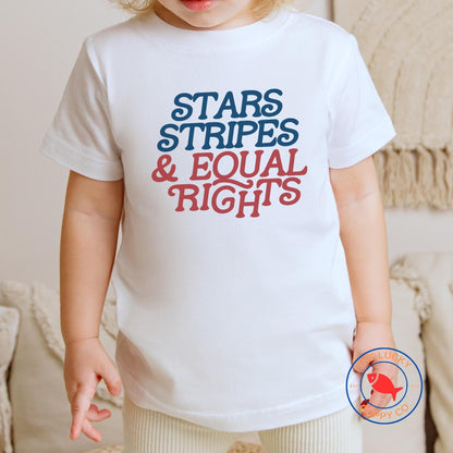 stars stripes and equal rights youth tshirt, progressive Fourth of July shirt, future feminist shirt, pee on the patriarchy onesie, FDT