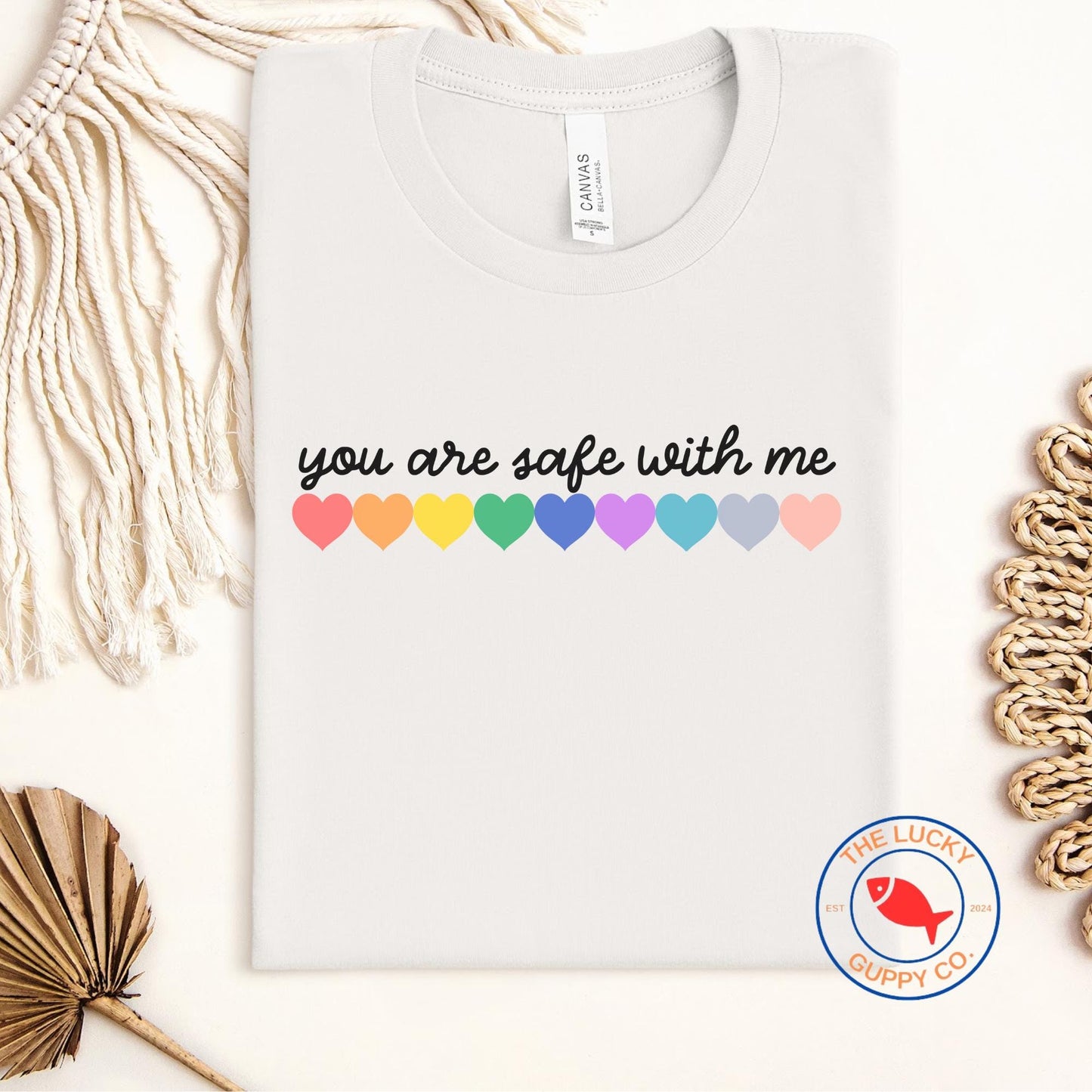 You are Safe with Me TShirt, Proud LGBTQ Ally Shirt, Abide No Hatred, Everyone is Welcome Here Shirt, One Human Family, Support Trans Youth