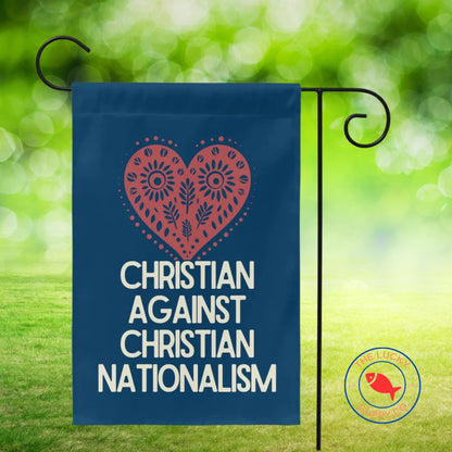 Christian Against Christian Nationalism Flag, One Human Family, No Human Is Illegal, Pro DEI Sign, Keep the Immigrants Deport the Racists