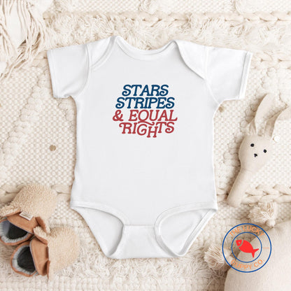 stars stripes and equal rights youth tshirt, progressive Fourth of July shirt, future feminist shirt, pee on the patriarchy onesie, FDT