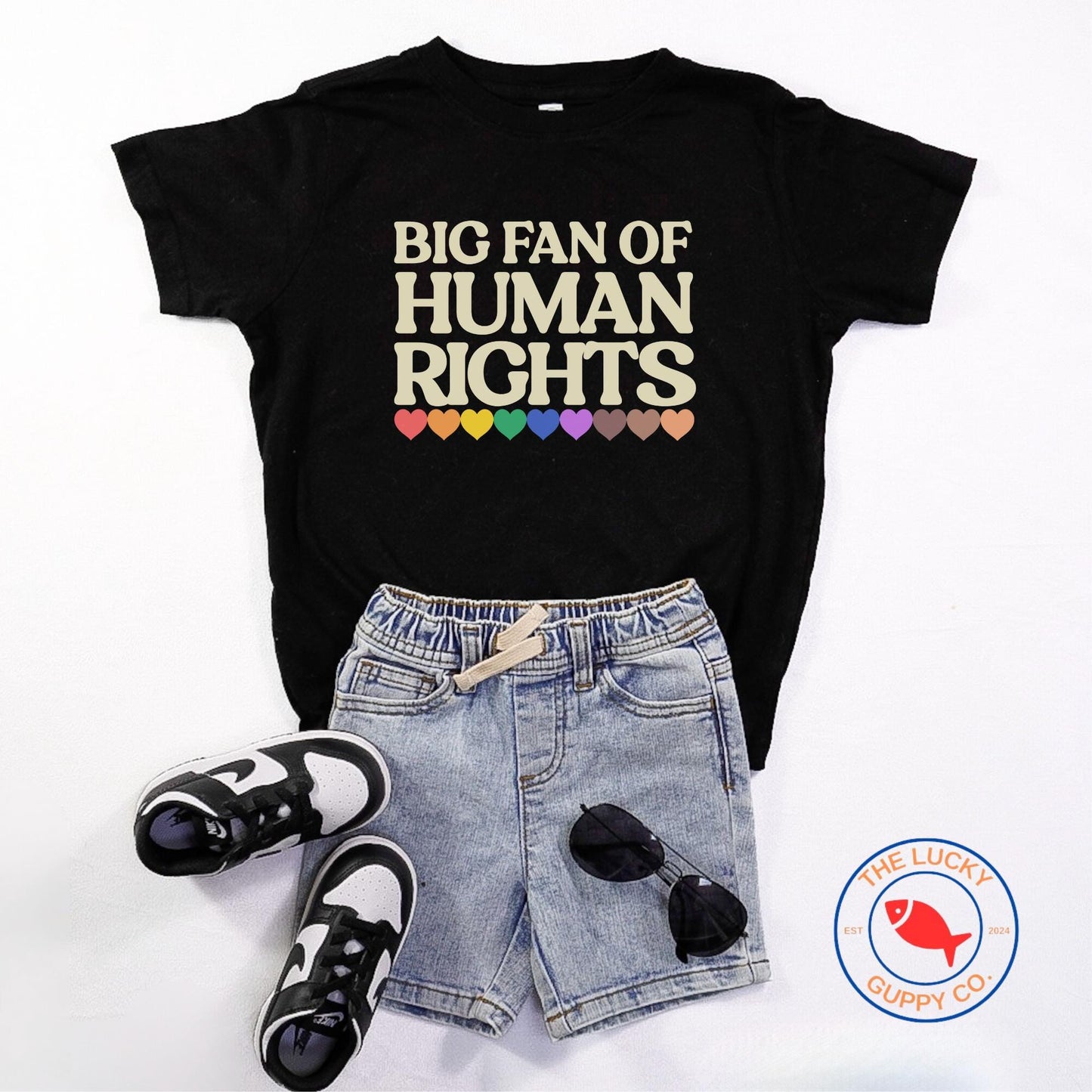 Big Fan of Human Rights Toddler TShirt, Raise Them Kind, Create a Kinder World, Future Feminist Shirt, Future Democrat Vote, Liberal Kids