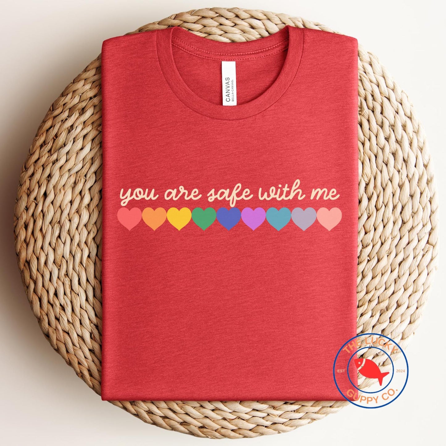 You are Safe with Me TShirt, Proud LGBTQ Ally Shirt, Abide No Hatred, Everyone is Welcome Here Shirt, One Human Family, Support Trans Youth