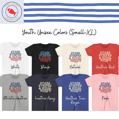 stars stripes and equal rights youth tshirt, progressive Fourth of July shirt, future feminist shirt, pee on the patriarchy onesie, FDT