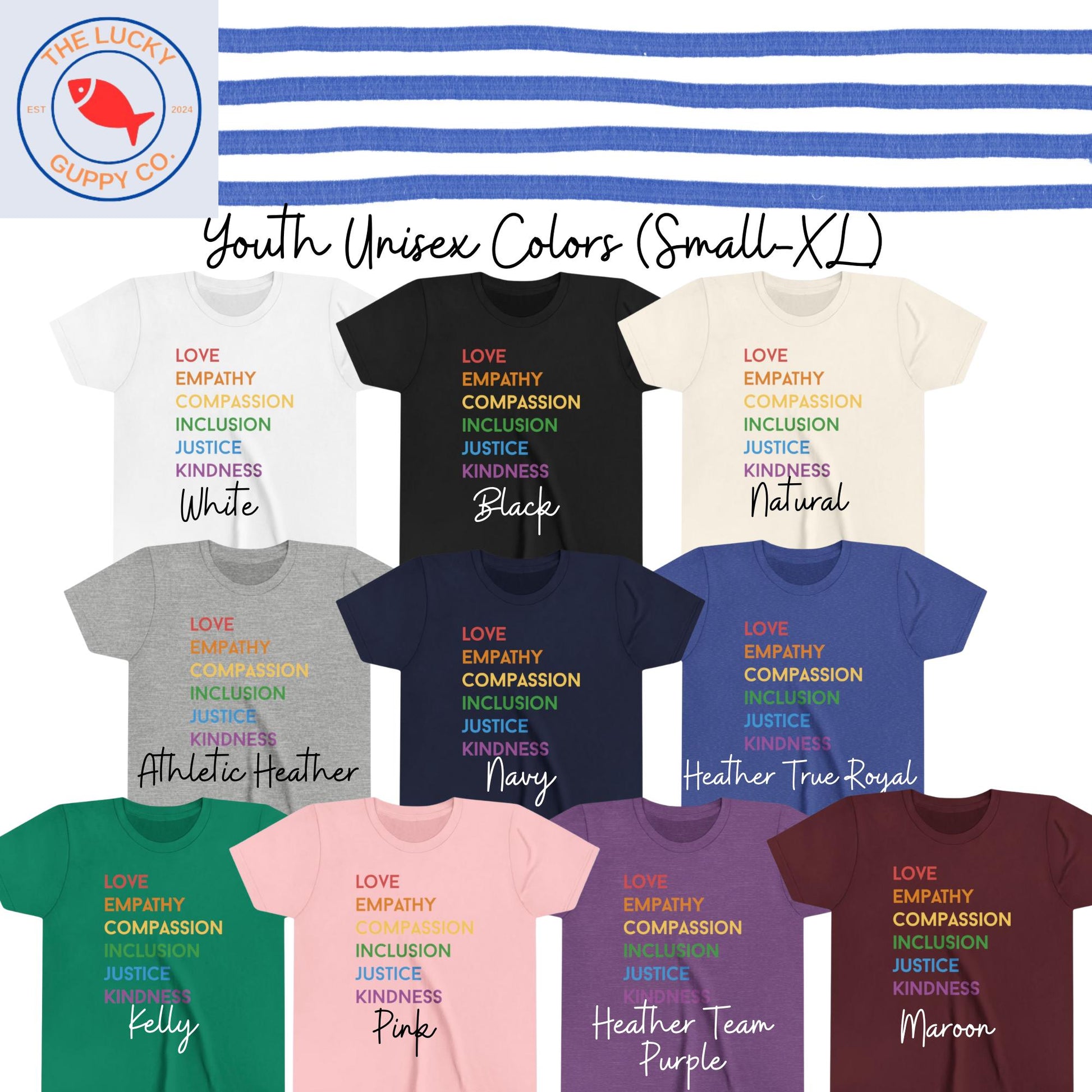 love empathy compassion inclusion justice kindness rainbow youth shirt, raised to love you, love is love is love, care about other people