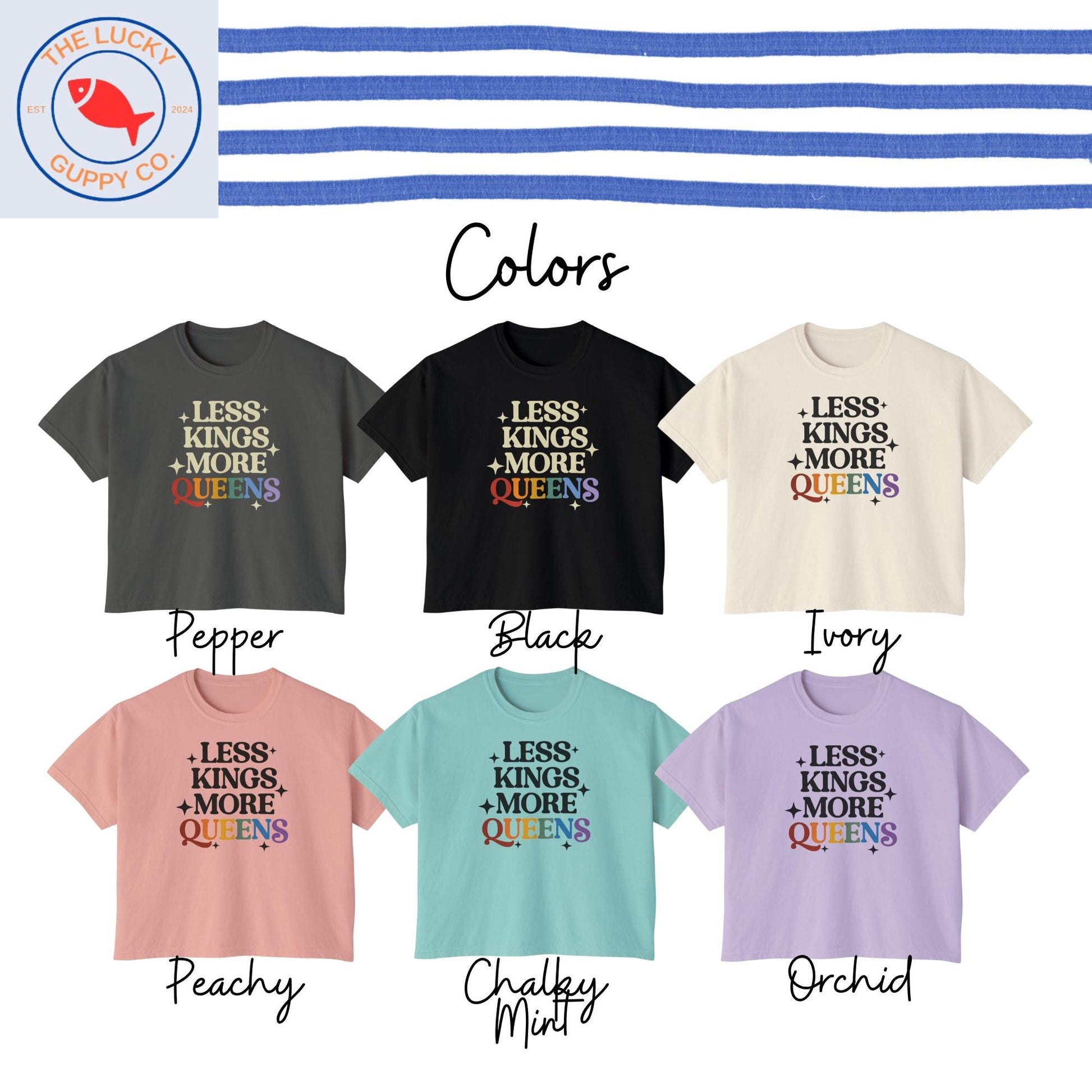 Less Kings More Queens Womens Boxy Crop Shirt, No Kings in America, Equality Hurts No One, Freedom Democracy Truth Shirt, Protect The Dolls