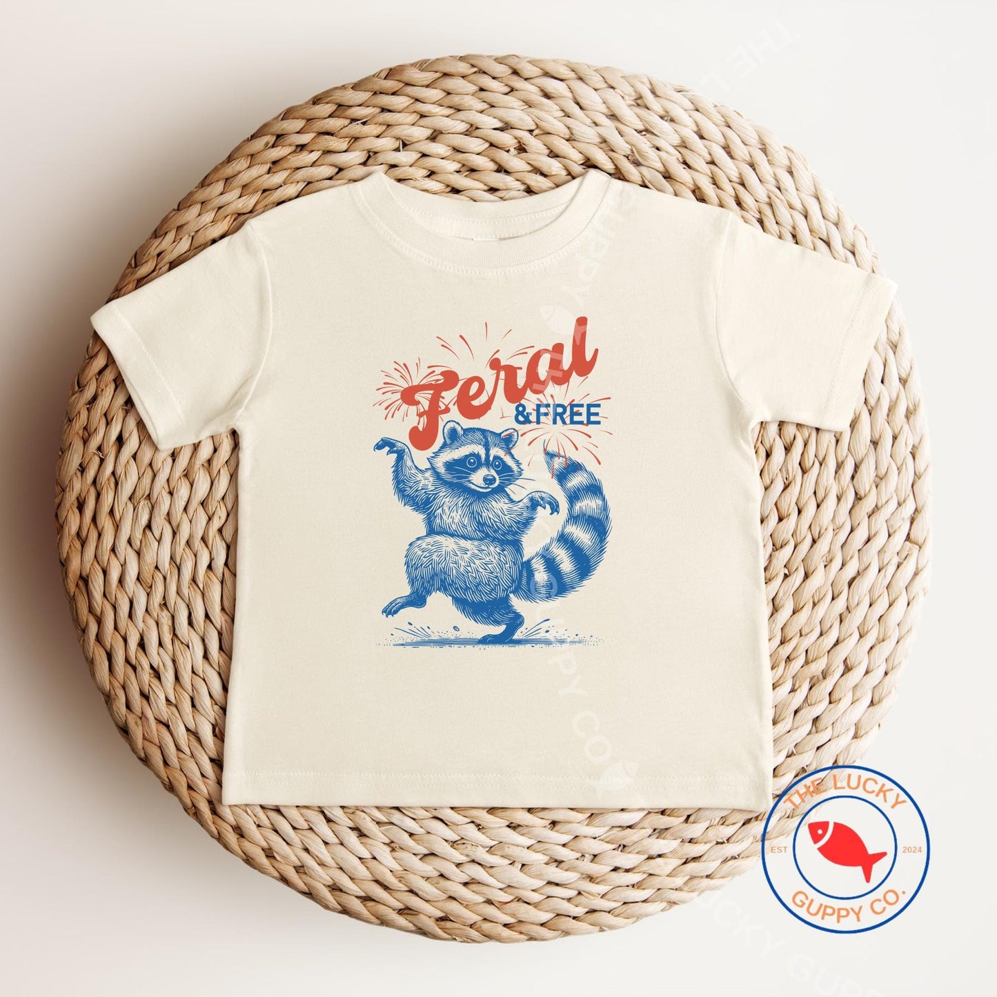 Feral and Free Liberal Kids Fourth of July Shirt, Raise Kind Humans, Cool Kids Like Democracy, Future Democrat Voter, Social Justice Kids