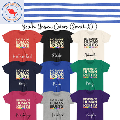 Big Fan of Human Rights Toddler TShirt, Raise Them Kind, Create a Kinder World, Future Feminist Shirt, Future Democrat Vote, Liberal Kids