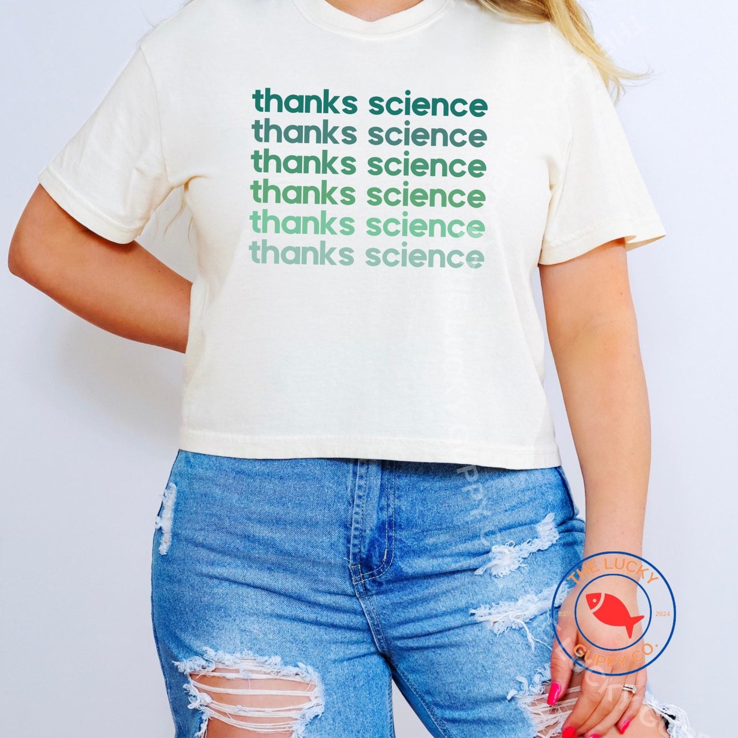 Thanks Science Womens Boxy Crop TShirt, Got Measles Me Neither, RFK Jr is a Disease, In Science We Trust, Women in Science Gift, fund NIH